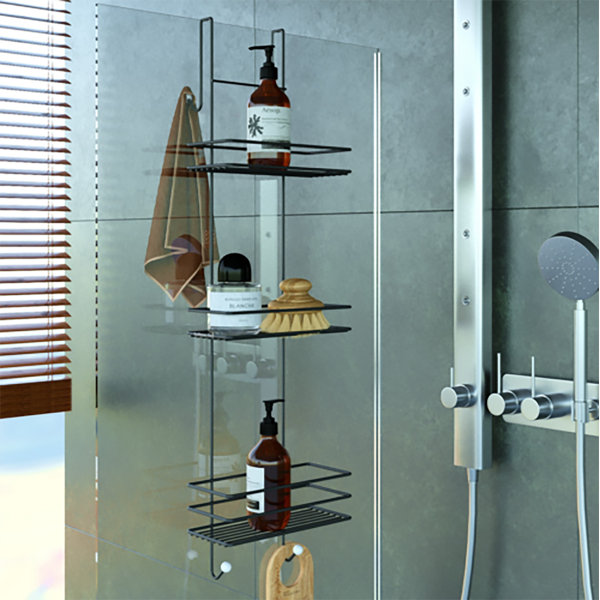Belfry Bathroom Bath Glass Cabinet Hanger 3 Tiers 5mm | Wayfair.co.uk